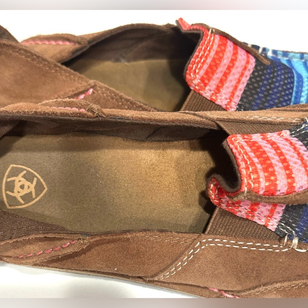 Ariat Women's Size 6.5 Cruiser Palm Serape Shoes Loafers Suede Slip Ons Rainbow - Picture 8 of 12